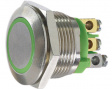 AV9SLD948V002K Pushbutton Switch, Vandal Proof 19.2 mm 24 VDC 50 mA 1 Make