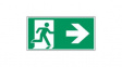 138882 Safety Sign, Emergency Exit, Rectangular, White on Green, Polyester, 1pcs
