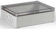 OPCM304013T Cubo O 300 x 400 x 132 мм, метрические выбивные отверстие, прозрачная крышка, PC