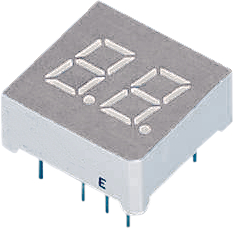 ELD316SURWA/S530-A3, 7-segment LED-display red 7.62 mm THT, Everlight