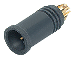 09 3111 71 04, Panel-mount plug M5 Poles 4, Binder