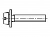 1149695 Винт; M5x8; DIN: 84A; Головка: цилиндрическая; прямой; сталь; цинк