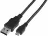 AK-300110-030-S Кабель; USB 2.0; вилка USB A, вилка micro USB B; никелированные