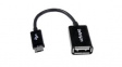 UUSBOTG Adapter, USB Micro-B Plug - USB A Socket