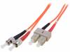 DK-2512-07, Световодный патч-корд; OM2; SC/PC, ST/PC; 7м; LSZH; Цвет: оранжевый, DIGITUS