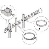 21236-090, Cable support rail, Schroff