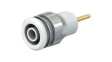 23.3010-29 Laboratory Socket, diam. 4mm, White, 24A, 1kV, Gold-Plated