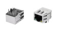 TMJ0011ABNL Industrial Connector, 10/100 Base-T, RJ45, Socket, Right Angle, Ports - 1, Contacts - 8