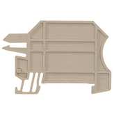 WHP 2.5-35N/10x3, Fixing plate 46.5 x 2 x 65.5 mm beige, Weidmuller