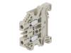 58.504.0055.0 Соединитель: на рейку; Кол-во полюс:1; клеммы:2; серый; 4мм2; TS35