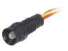 LRY-D5-230ACWK, Индикат.лампа: LED; вогнутый; 230ВAC; Отв: O11мм; IP40; пластик, POLAM-ELTA