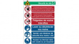 RND 605-00190 COVID-19 Reception, Safety Sign, French, 262x371mm, 1pcs