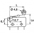 Micro switch 5 A Roller lever L=15.1 mm Roller lever