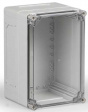CPCF203018T Cubo C 200 x 300 x 187 мм, выбивные фланцы, прозрачная крышка, PC, IP 66/67, вкл