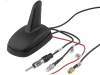 ANT.S06 Антенна; SHARK; АМ, FM, GPS, GSM; DIN, FME-A, SMA-A; черный; 12ВDC