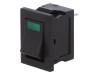 DS-850K-S-LG-K ROCKER; SPST; Положения:2; ON-OFF; 3A/250ВAC; черный; LED; -10?55°C