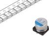 PCJ0J221MCL1GS, Конденсатор: полимерный; 220мкФ; 6,3ВDC; ESR:15мОм; PCJ; SMD; ±20%, NICHICON