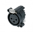 NC3FAH1 XLR Panel-mount female receptacle 3 A Horizontal / PCB Mount