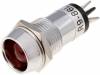R9-86L-01-24RED Индикат.лампа: LED; вогнутый; 24ВDC; Отв: O14,2мм; IP40; латунь