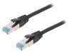 CQ6035S Patch cord; S/FTP; 6a; многопров; Cu; PUR; черный; 1м; безгалогенный