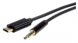 12.03.3218 Audio Adapter, 3m Cable, Straight, USB-C Plug / Jack Plug Stereo 3.5 mm