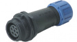 SP1311/S4I Вилка; "мама"; SP13; PIN:4; IP68; 4?6,5мм; 5А; пайка; на провод; 200В