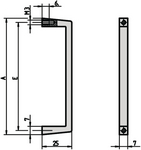10501-001, Front handle, Schroff