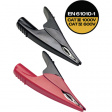 AC285 Crocodile clips red/black, CAT IV 600 V / CAT III 1000 V