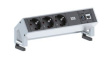 902.301 Desk Outlet DESK 2 3x DE Type F (CEE 7/3) Socket/USB/RJ45 - GST18i3 Plug 200mm
