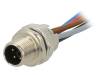 21035961505, Гнездо; M12; PIN:5; "папа"; код L-Power; провода; прямой; 63В; 12А, Harting