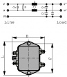 FN2030-3-06 Фильтр: помехоподавляющий; однофазный; 250ВAC; Cx: 330нФ; Cy: 3,3нФ