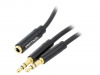 BBUBG Кабель; Jack 3,5мм 3pin гнездо,Jack 3,5мм 3pin вилка x2; 1,5м