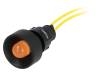 LO-D10-230AC, Индикат.лампа: LED; вогнутый; 230ВAC; Отв: O13мм; IP40; пластмасса, POLAM-ELTA