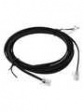 RND 765-00112 Telephone Cable, RJ10 Plug - RJ10 Plug, Flat, 5m, Black