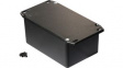 1590TFLBK Die Cast Enclosure Flanged Lid, 80 x 120 x 55 mm, Black, IP54, 1590