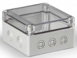 SPCK131308T Cubo S 125 x 125 x 75 мм, 50 мм основание, Pg выбивные отверстие, прозрачная кры
