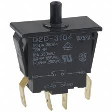 D2D-3104, Переключатель: дверной; Положения: 2; DPST-NO; 16A/250ВAC; черный, Omron