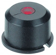 1E098 Cap, round, black for red LED red