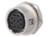 HR10A-10R-10S(72) Гнездо; Разъем: круглый; HR10; "мама"; PIN:10; push-pull; позолота