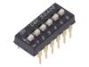 SDA06H1BD Переключатель: DIP-SWITCH; Кол-во секций: 6; ON-OFF; 0,025A/24ВDC