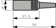 MAK 40 Cable socket Grey, 4 Poles