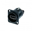 NAHDMI-W-B Адаптер; гнездо HDMI x2; экранированный; позолота; Цвет: черный