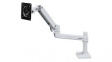 45-490-216 Desk Mount LCD Monitor Arm, 34", 100x100/75x75, 11.3kg, White