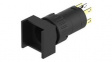 51-151.022 Illuminated Pushbutton Switch Actuator, 1NC + 1NO, Black, IP65, Momentary Functi