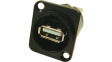CP30114 Адаптер; гнездо USB A-спереди, гнездо USB B-сзади; металл