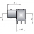 71K201-400A4 Appliance socket BNC angled 75 Ohm