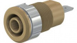 49.7044-27 Safety Socket 4mm Brown 24A 1kV Nickel-Plated