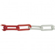 T0120993007 Plastic chain, red/white 6.0 mm