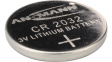 5020122 Lithium Button Cell Battery,  Lithium Manganese Dioxide, 3 V
