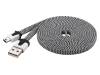 67551 Кабель; USB 2.0,плоские; вилка USB A, вилка USB A mini; 2м